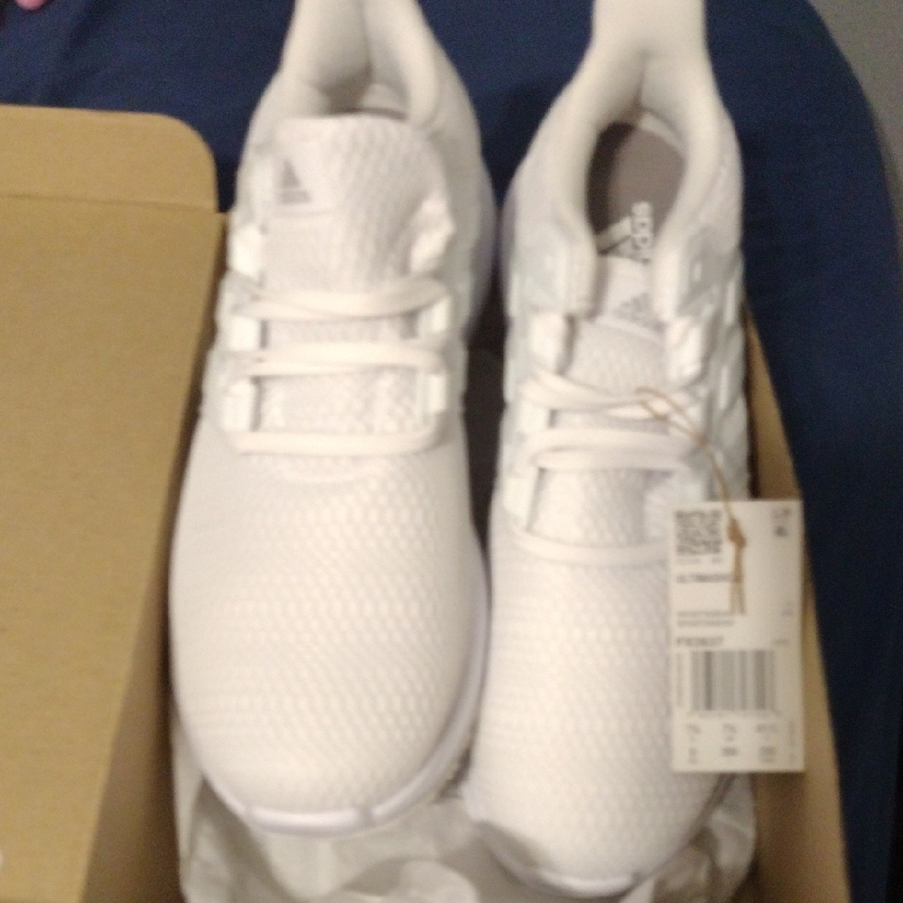 Adidas All-White Athletic Shoes Women's Sz 9, Ultimashow NIB
